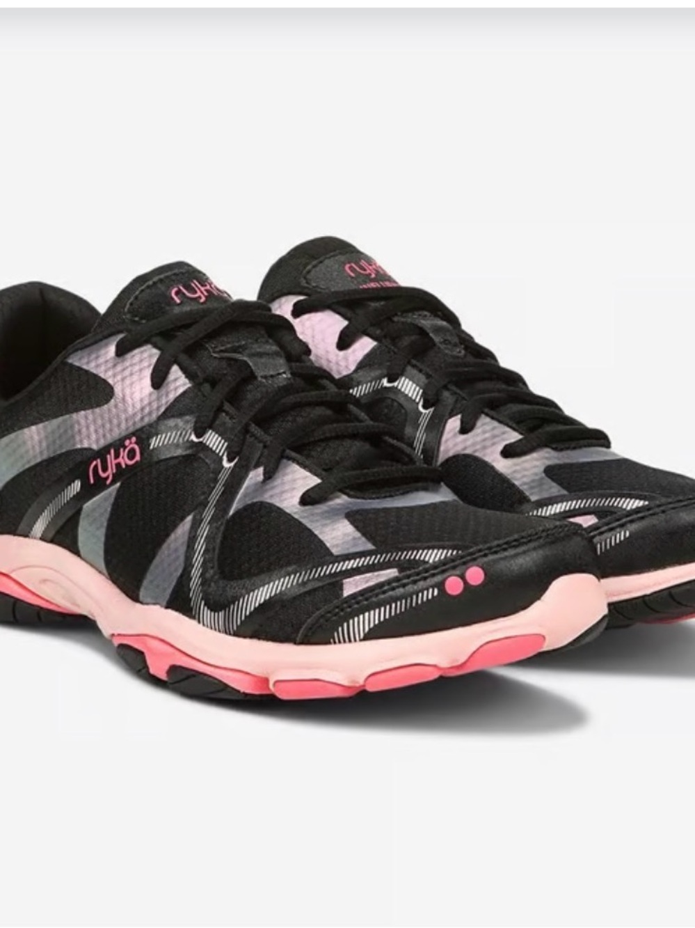 RYKA "Influence" Cross Training Athletic Shoes Black, Purple & Pink, 9.5W, EUC